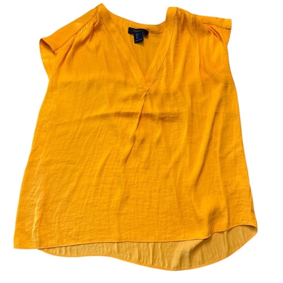 Rachel Roy Yellow V-Neck Women's Top - Picture 3 of 4